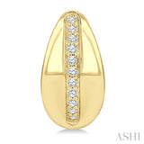 1/6 Ctw Round Cut Golden Glow Diamond Bold Fashion Hoop Earrings in 10K Yellow Gold