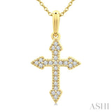.12CTRD DM CROSS PD YG 10K-S+CH*