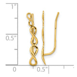 14k Polished Infinity Ear Climber Earrings