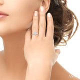 1/3 ctw Marquise Shape Diamond Lovebright Ring in 14K White Gold