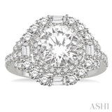 1 1/4 ctw Diamond Semi-mount Engagement Ring in 14K White Gold