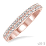1/3 ctw Round Diamond Wedding Band in 14K Rose Gold