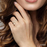 3/4 Ctw Pear Shape Fusion Baguette and Round Cut Diamond Fashion Wrap Ring in 14K Yellow Gold