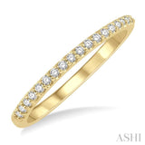 1/10 ctw Round Cut Diamond Wedding Band in 14K Yellow Gold