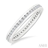 1/2 ctw Channel Round Cut Diamond Eternity Wedding Band in 14K White Gold