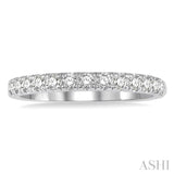 1/2 ctw Round Cut Diamond Wedding Band in 14K White Gold