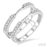 1/3 Ctw Round Cut Diamond Insert Ring in 14K White Gold
