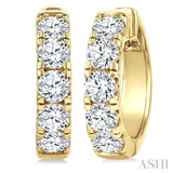 4.00CTRDDM ROUND DM HOOP ER YG 14K-G*