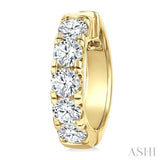 4.00CTRDDM ROUND DM HOOP ER YG 14K-G*