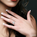 6.5 MM Cultured Pearl and 1/20 Ctw Round Cut Diamond Ring in Sterling Silver