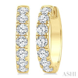 2.50CTRDDM ROUND DM HOOP ER YG 14K-G*