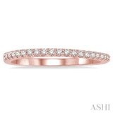1/6 ctw Round Cut Diamond Wedding Band in 14K Rose Gold