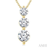 1.0CTRDDM 3STONE SNOWMAN PD YG 14K-G+CH*
