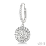 1 ctw Round Cut Diamond Lovebright Earrings in 14K White Gold