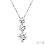 .70CTRDDM 3STONE SNOWMAN PD WG 14K-G+CH*