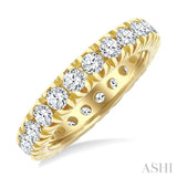 2.00 ctw Round Cut Diamond Eternity Wedding Band in 14K Yellow Gold