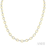 .50CTRDDM BOLD OVAL LINK NK YW 10K-G*