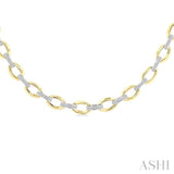 .50CTRDDM BOLD OVAL LINK NK YW 10K-G*