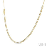 1 Ctw Round Cut Diamond Halfway Tennis Necklace in 14K Yellow Gold