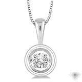 1/5 ctw Diamond Emotion Pendant in 14K White Gold with Chain