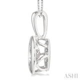 1/5 ctw Diamond Emotion Pendant in 14K White Gold with Chain