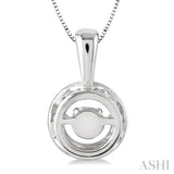 1/5 ctw Diamond Emotion Pendant in 14K White Gold with Chain