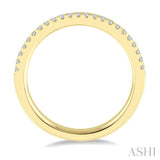 1/3 ctw Twin Row Round Cut Diamond Wedding Band in 14K Yellow Gold