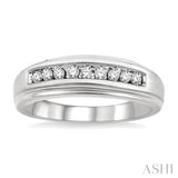 1/6 Ctw Round Diamond Men's Ring in 14K White Gold