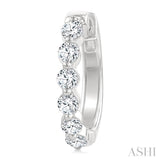 1.00CTRDDM SINGL PRONG HOOP ER WG 14K-G*