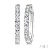 1.00CTRDDM OVAL HOOP ER WG 14K-G*
