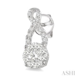 1/3 ctw Lovebright Round Cut Diamond Earrings in 14K White Gold