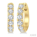 3.00CTRDDM ROUND DM HOOP ER YG 14K-G*