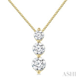 .25CTRDDM 3STONE SNOWMAN PD YG 14K-G+CH*