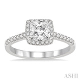 1/4 Ctw Diamond Semi-mount Engagement Ring in 14K White Gold