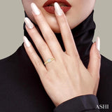 1/4 Ctw Cushion Shape Lovebright Diamond Ring in 14K Yellow and White Gold