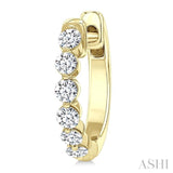 .50CTRDDM SINGLE PRONG HOOP ER YG 14K-G*