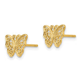 14K Cut-out Butterfly Post Earrings