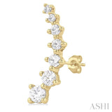 1 Ctw Round Cut Diamond Fashion Climbers in 14K Yellow Gold