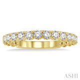 1/2 Ctw Lattice Round Cut Diamond Wedding Band in 14K Yellow Gold