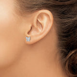 14k White Gold Polished Butterfly Post Earrings