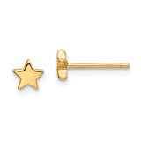 14k Polished Small Star Post Earrings
