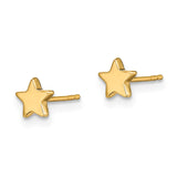 14k Polished Small Star Post Earrings