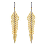 Elegant Feather Drop Earrings