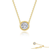1.25 CTW Bezel-Set Solitaire Necklace