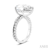 1/8 Ctw Pear Shape Round Cut Diamond Semi-Mount Engagement Ring in 14K White Gold