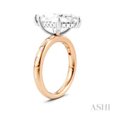 1/5 Ctw Akari Marquise Shape Round Cut Diamond Semi-Mount Engagement Ring in 14K Rose and White Gold