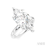 1/5 Ctw Akari Marquise Shape Round Cut Diamond Semi-Mount Engagement Ring in 14K White Gold
