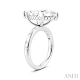 1/5 Ctw Akari Marquise Shape Round Cut Diamond Semi-Mount Engagement Ring in 14K White Gold