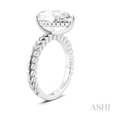 1/10 Ctw Pear Shape Round Cut Diamond Semi-Mount Engagement Ring in 14K White Gold