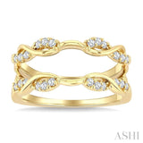 1/4 Ctw Split Twisted Shank Round Cut Diamond Insert Ring in 14K Yellow Gold